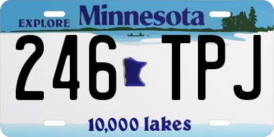 MN license plate 246TPJ