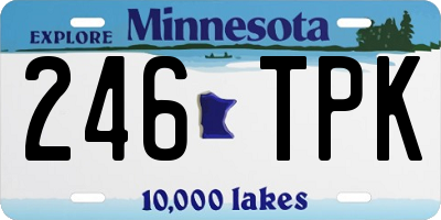 MN license plate 246TPK