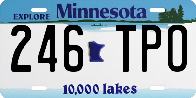 MN license plate 246TPO