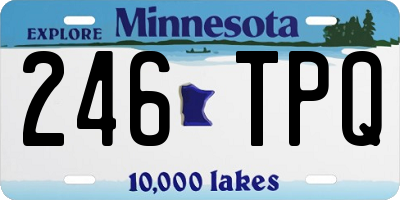 MN license plate 246TPQ
