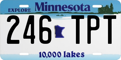 MN license plate 246TPT