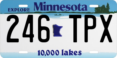 MN license plate 246TPX