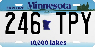 MN license plate 246TPY