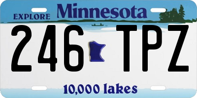 MN license plate 246TPZ