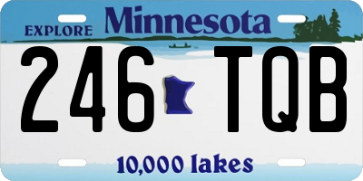 MN license plate 246TQB