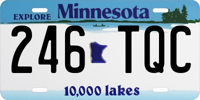 MN license plate 246TQC