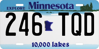 MN license plate 246TQD