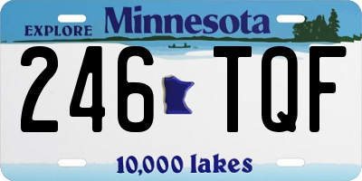 MN license plate 246TQF