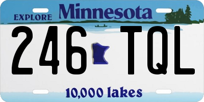 MN license plate 246TQL