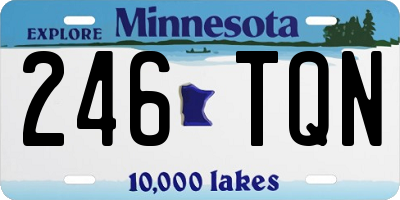 MN license plate 246TQN