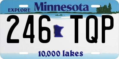 MN license plate 246TQP