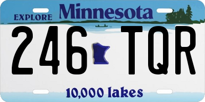 MN license plate 246TQR