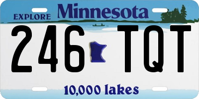 MN license plate 246TQT