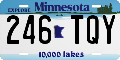 MN license plate 246TQY