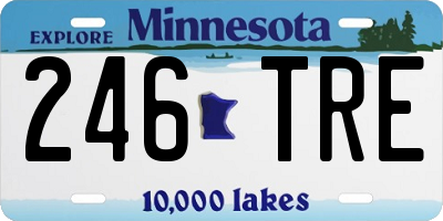 MN license plate 246TRE