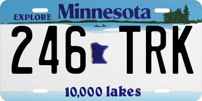 MN license plate 246TRK