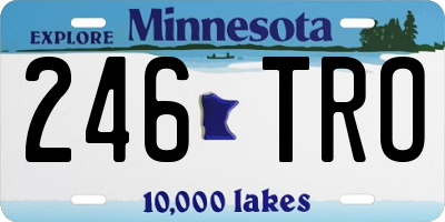 MN license plate 246TRO