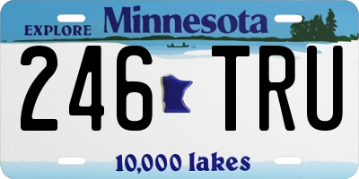 MN license plate 246TRU