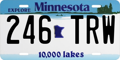 MN license plate 246TRW