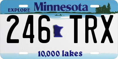 MN license plate 246TRX