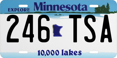 MN license plate 246TSA