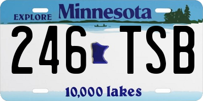 MN license plate 246TSB