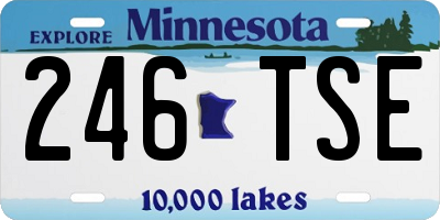 MN license plate 246TSE
