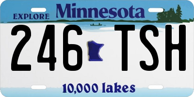 MN license plate 246TSH