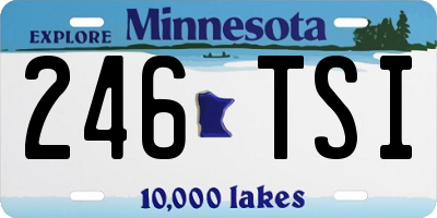 MN license plate 246TSI