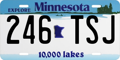 MN license plate 246TSJ
