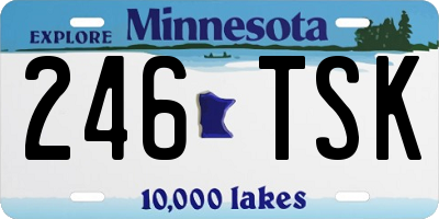 MN license plate 246TSK