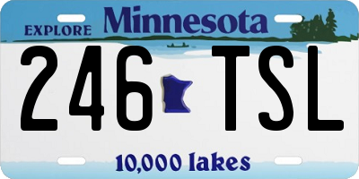 MN license plate 246TSL