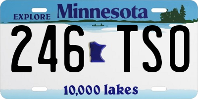 MN license plate 246TSO