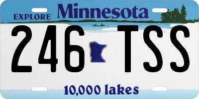 MN license plate 246TSS