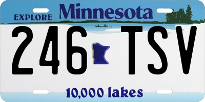 MN license plate 246TSV