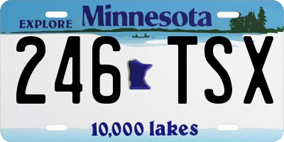 MN license plate 246TSX