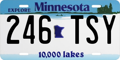 MN license plate 246TSY