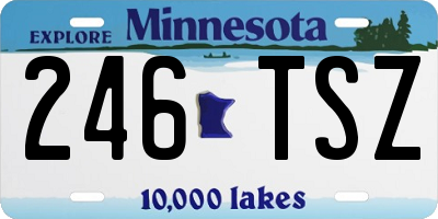 MN license plate 246TSZ