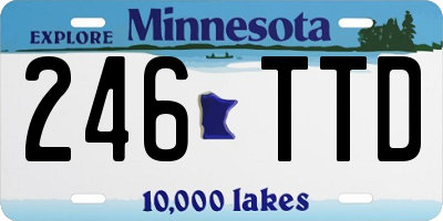 MN license plate 246TTD