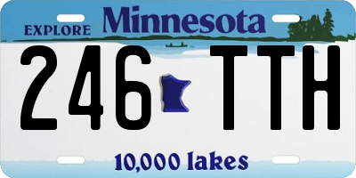 MN license plate 246TTH
