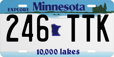 MN license plate 246TTK