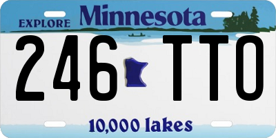 MN license plate 246TTO