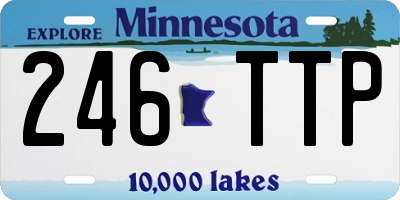 MN license plate 246TTP