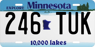 MN license plate 246TUK