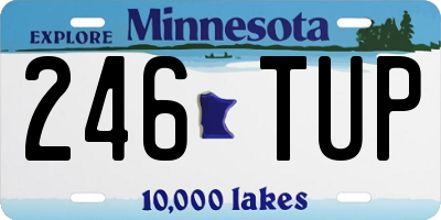MN license plate 246TUP