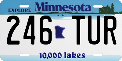MN license plate 246TUR