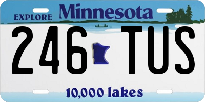 MN license plate 246TUS