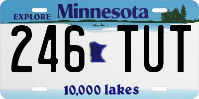 MN license plate 246TUT