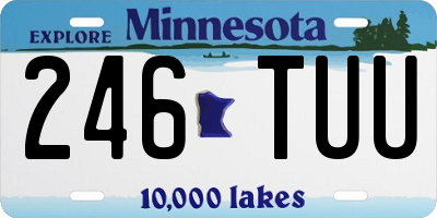 MN license plate 246TUU