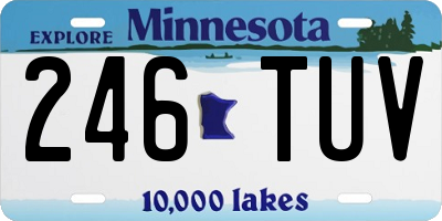 MN license plate 246TUV